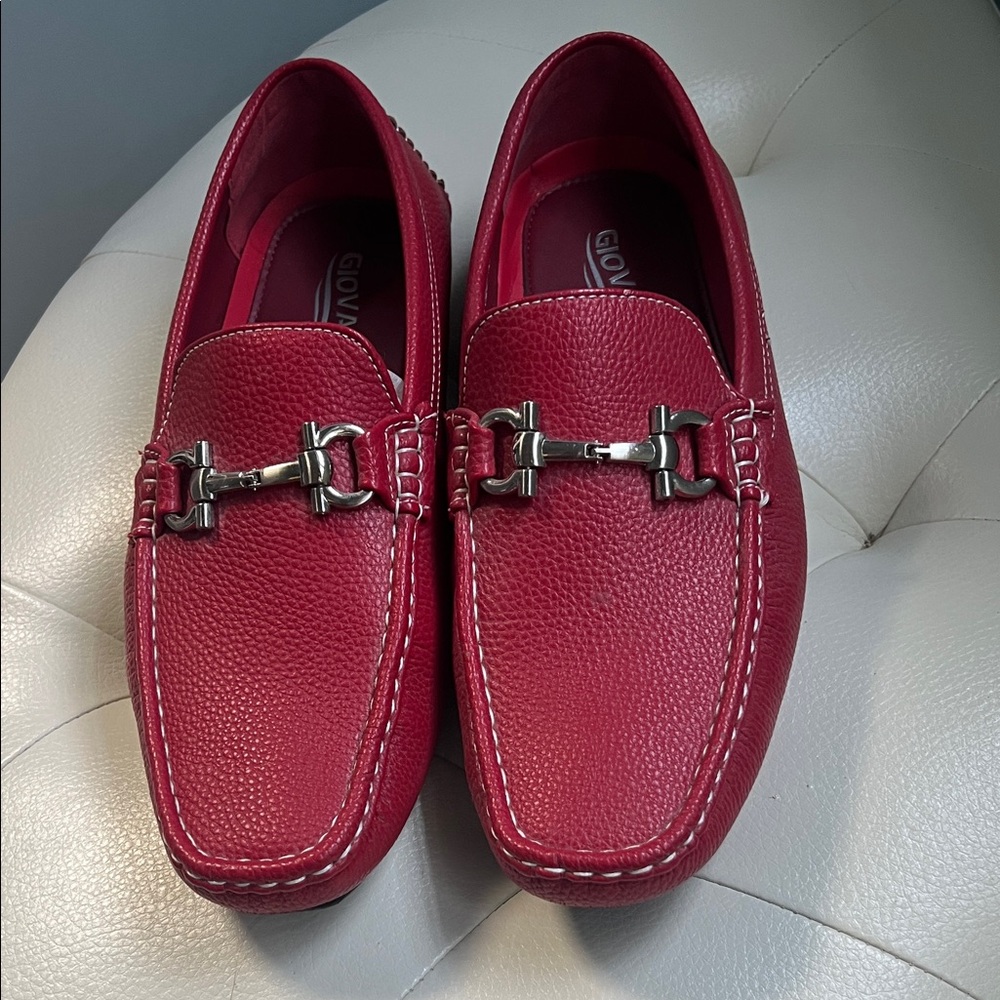 Giovanni Red Men's Slip-On Loafers
